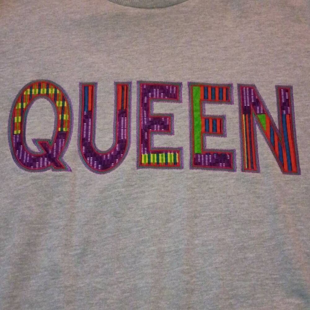 OFUURE by Tehilah QUEEN Women's Sweatshirt Size 2X Color Grey with Multicolor Em
